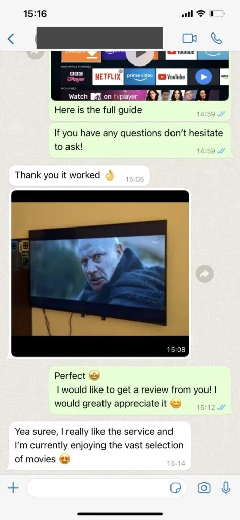 WhatsApp – Kundenaktivierung Screenshot 1