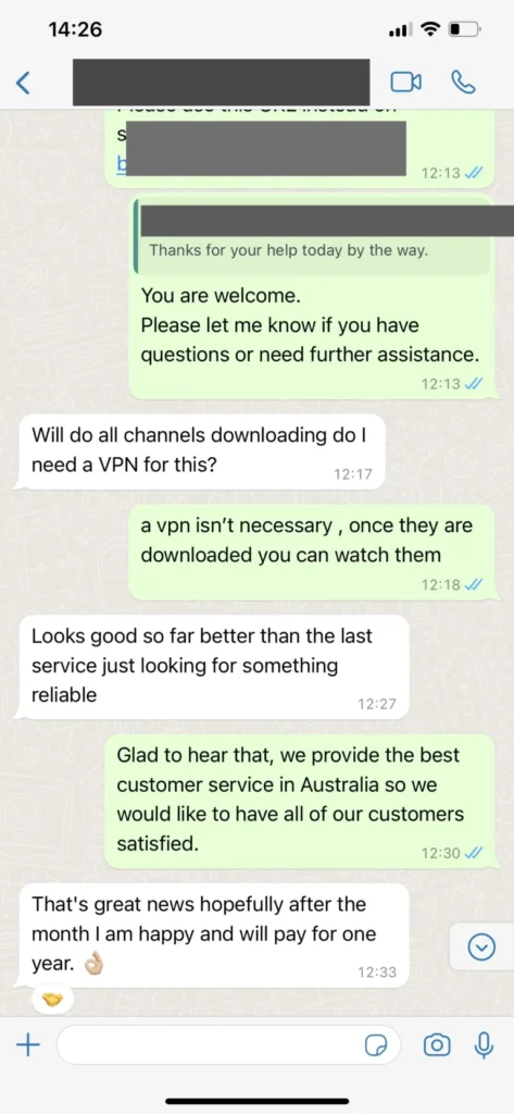 WhatsApp – Abonnement-Verlängerung Bestätigung 3